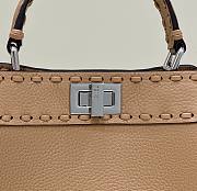 FENDI Peekaboo Shoulder Hand Bag Leather Brown  - 3