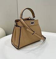 FENDI Peekaboo Shoulder Hand Bag Leather Brown  - 5