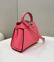 FENDI Peekaboo Shoulder Hand Bag Leather Pink - 6