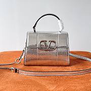 VALENTINO Garavani Mini Top Handle Bag Silver  - 3