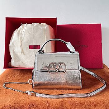 VALENTINO Garavani Mini Top Handle Bag Silver 1