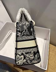 Dior Lady D'Lite White/Black Toile de Jouy Reverse Embroidery 24 - 5