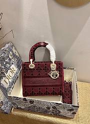 Okify Dior Lady D'Lite 24 Red Canvas - 1