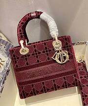 Okify Dior Lady D'Lite 24 Red Canvas - 4