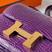 Hermes Constance Alligator Shiny Purple - 6