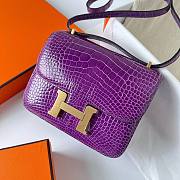 Hermes Constance Alligator Shiny Purple - 4