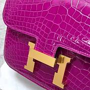 Hermes Constance Alligator Shiny Rose - 6