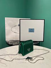 Prada WOC Green Crystal Bag - 4