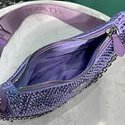 PRADA Re-Edition 2005 Satin Bag With Crystals Purple - 6