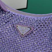 PRADA Re-Edition 2005 Satin Bag With Crystals Purple - 4