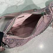 PRADA Re-Edition 2005 Satin Bag With Crystals Pink - 5