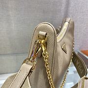 Prada Re-Edition Saffiano Bag Beige/Gold  - 2