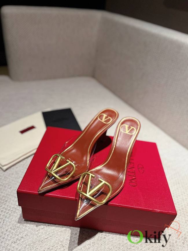 VALENTINO GARAVANI VLogo Heels Brown - 1