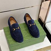 Gucci Jordaan Loafer Blue Suede - 1