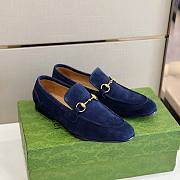 Gucci Jordaan Loafer Blue Suede - 5