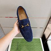 Gucci Jordaan Loafer Blue Suede - 4