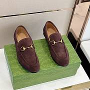 Gucci Jordaan Loafer Dark Brown Suede - 1