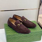 Gucci Jordaan Loafer Dark Brown Suede - 2