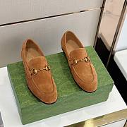 Gucci Jordaan Loafer Brown Suede - 1