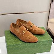 Gucci Jordaan Loafer Brown Suede - 2