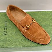 Gucci Jordaan Loafer Brown Suede - 5