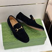 Gucci Jordaan Loafer Black Suede - 4