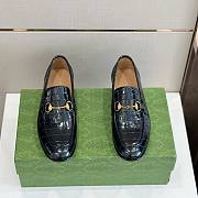 Gucci Jordaan Crocodile Loafer Black  - 1