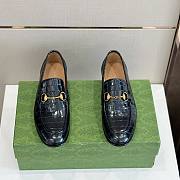 Gucci Jordaan Crocodile Loafer Black  - 4