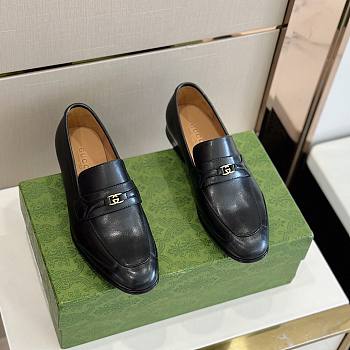 Gucci Loafer With Interlocking G Black Leather 