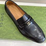 Gucci Loafer With Interlocking G Black Leather  - 2