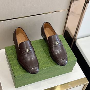Gucci Loafer With Interlocking G Brown Leather