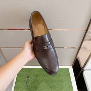 Gucci Loafer With Interlocking G Brown Leather - 4
