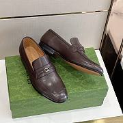 Gucci Loafer With Interlocking G Brown Leather - 6