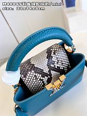 Louis Vuitton Capucines Mini Python Handle Blue - 6