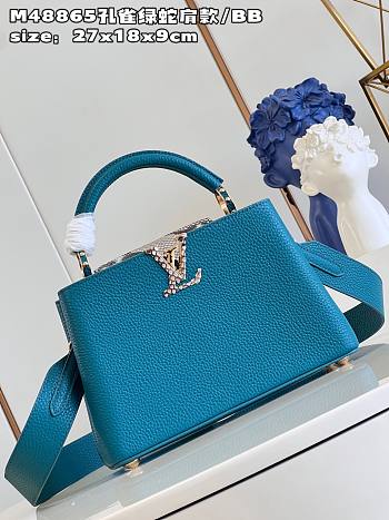 Louis Vuitton Capucines BB Python Handle Blue