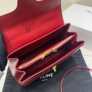 CELINE  Classique 16 Bag In Satinated Calfskin Red - 6