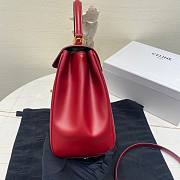 CELINE  Classique 16 Bag In Satinated Calfskin Red - 5