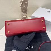 CELINE  Classique 16 Bag In Satinated Calfskin Red - 4