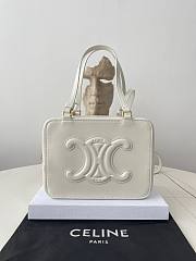 CELINE Folded Cube Bag In Smooth Calfskin Arctic White - 1