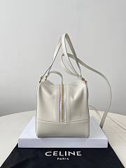 CELINE Folded Cube Bag In Smooth Calfskin Arctic White - 6