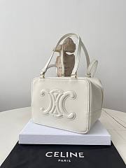 CELINE Folded Cube Bag In Smooth Calfskin Arctic White - 4