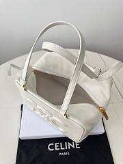 CELINE Folded Cube Bag In Smooth Calfskin Arctic White - 3