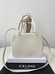 CELINE Folded Cube Bag In Smooth Calfskin Arctic White - 2