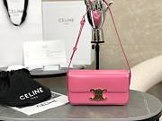 Okify Celine Shoulder Bag Claude In Shiny Calfskin Pink - 1