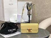 Okify Celine Shoulder Bag Claude In Shiny Calfskin Yellow - 1