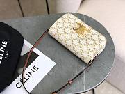 Okify Celine Shoulder Bag Claude In Triomphe Canvas And Calfskin White - 2