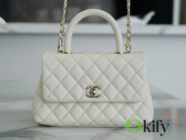 Chanel Coco Handle 24 Beige/ Light Gold Hardware - 1