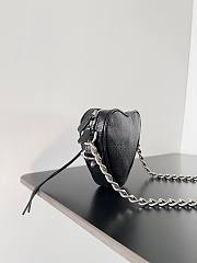 Balenciaga Women's Mini Le Cagole Heart leather Crossbody Bag Black - 6