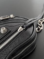 Balenciaga Women's Mini Le Cagole Heart leather Crossbody Bag Black - 3