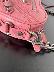 Balenciaga Women's Mini Le Cagole Heart leather Crossbody Bag Pink - 2